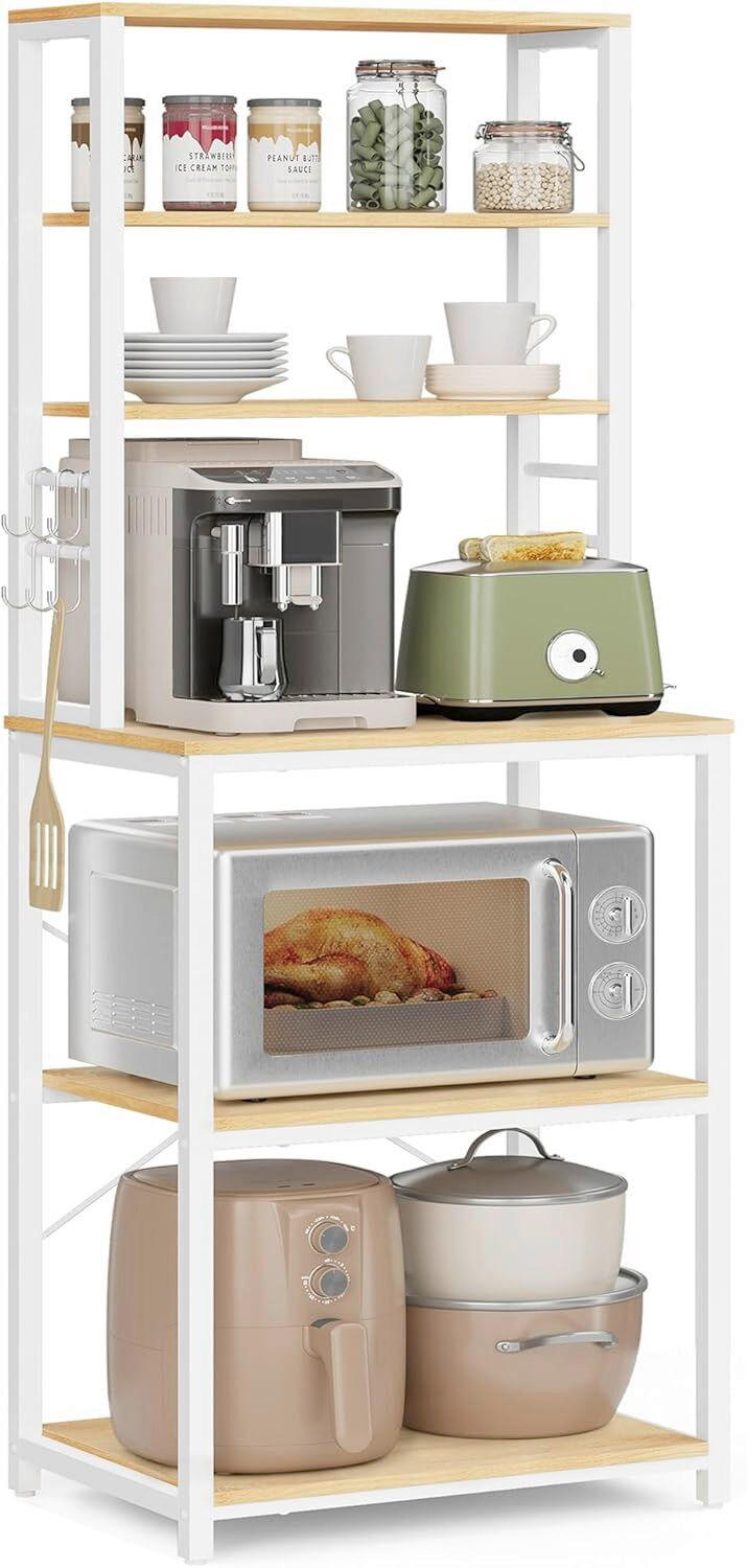 REGÁL, biela, farba duba, oceľ, 60/167/40 cm - biela/farba duba, Modern, kov/kompozitné drevo (60/167/40cm) - MID.YOU