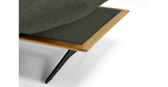 ECKSOFA in Flachgewebe Graubraun 159/314 cm - Graubraun/Schwarz, Design, Holz/Textil (159/314cm) - Dieter Knoll