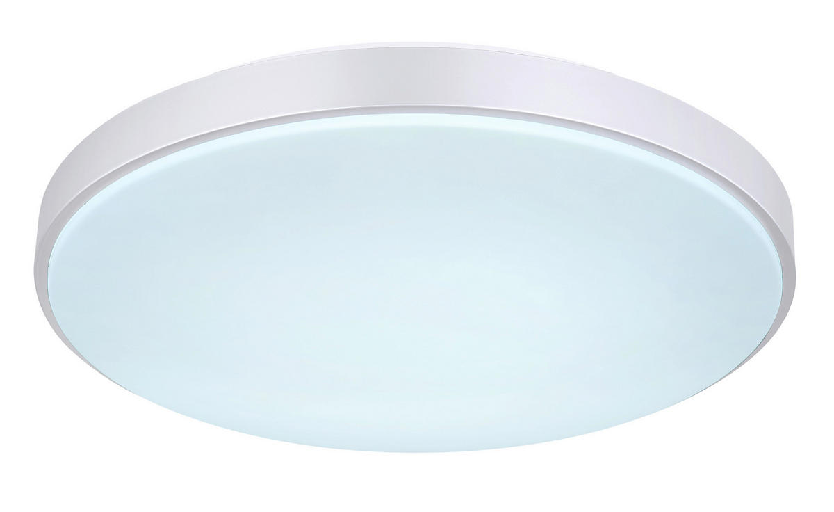 STROPNA LED-SVETILKA   //2700-6500 K/230 V/ - srebrne barve/bela, Basics, kovina/umetna masa (41/6cm) - Globo