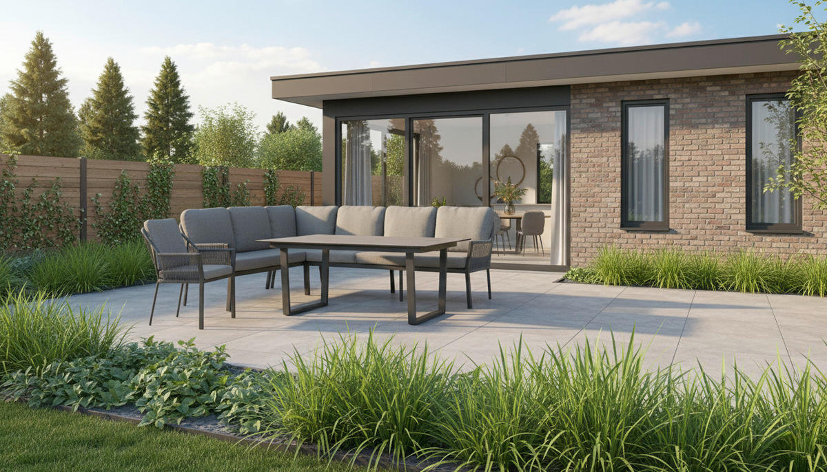 GARTENTISCH 180/100/74 cm Metall, Kunststoff Anthrazit rechteckig  - Anthrazit, Modern, Kunststoff/Metall (180/100/74cm) - Tierra Outdoor