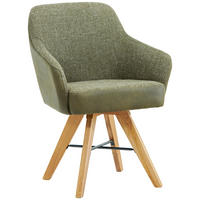 ARMLEHNSTUHL  in Stahl Webstoff  - Eichefarben/Schwarz, KONVENTIONELL, Holz/Textil (64/86/60cm) - Voleo