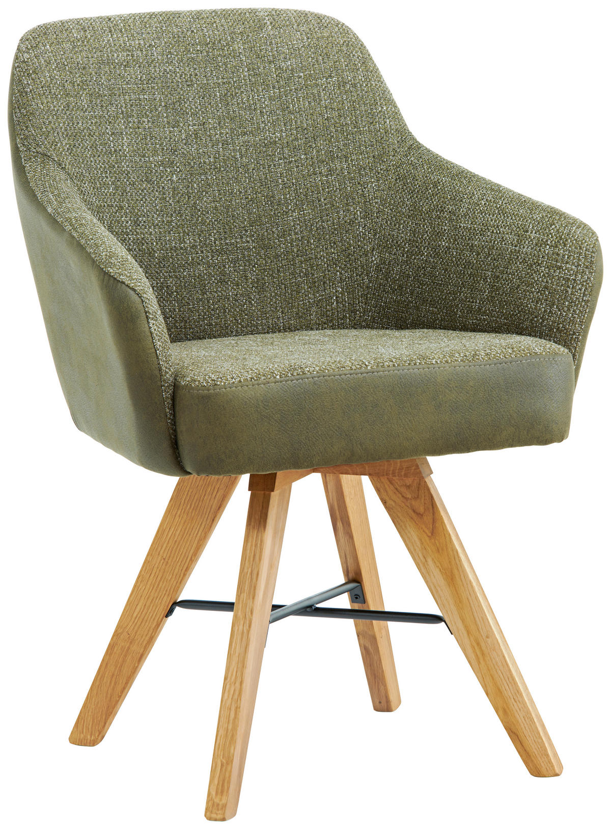 ARMLEHNSTUHL  in Stahl Webstoff  - Eichefarben/Schwarz, KONVENTIONELL, Holz/Textil (64/86/60cm) - Voleo