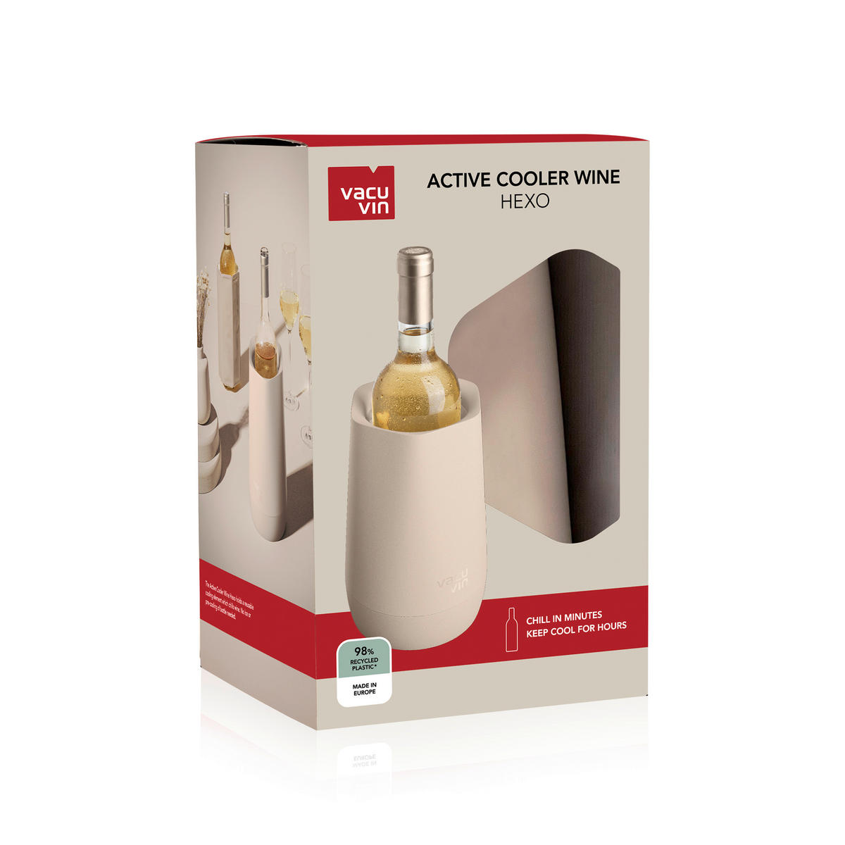 POSUDA ZA HLAĐENJE BOCA  1 l  wine  - boje pijeska, Basics, plastika (13.6/13.6/21.3cm) - Vacu Vin