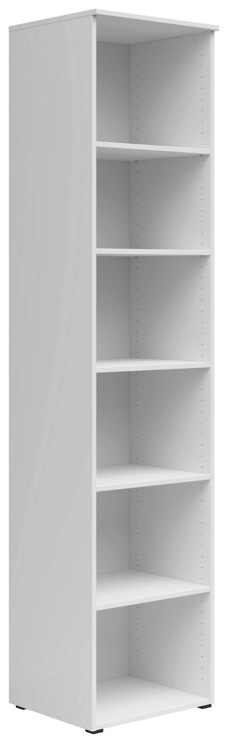 OTVORENA POLICA bela  - bela/antracit, Moderno, pločasti materijal/plastika (45/195/40cm) - Carryhome