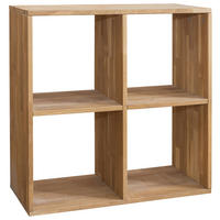 REGAL Wildeiche massiv Eichefarben  - Eichefarben, Natur, Holz (75,4/75,4/35cm) - Livetastic