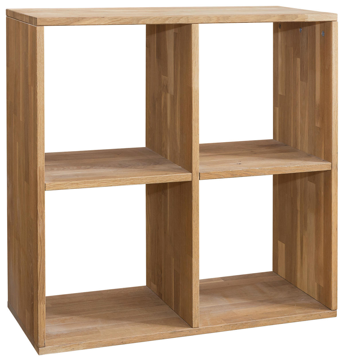 REGAL Wildeiche massiv Eichefarben  - Eichefarben, Natur, Holz (75,4/75,4/35cm) - Livetastic