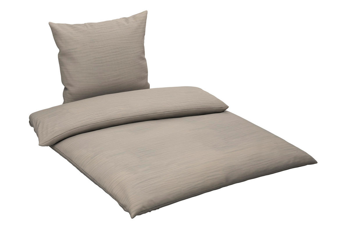 BETTWÄSCHE Musselin 155/220 cm  - Beige, Textil (155/220cm) - Novel