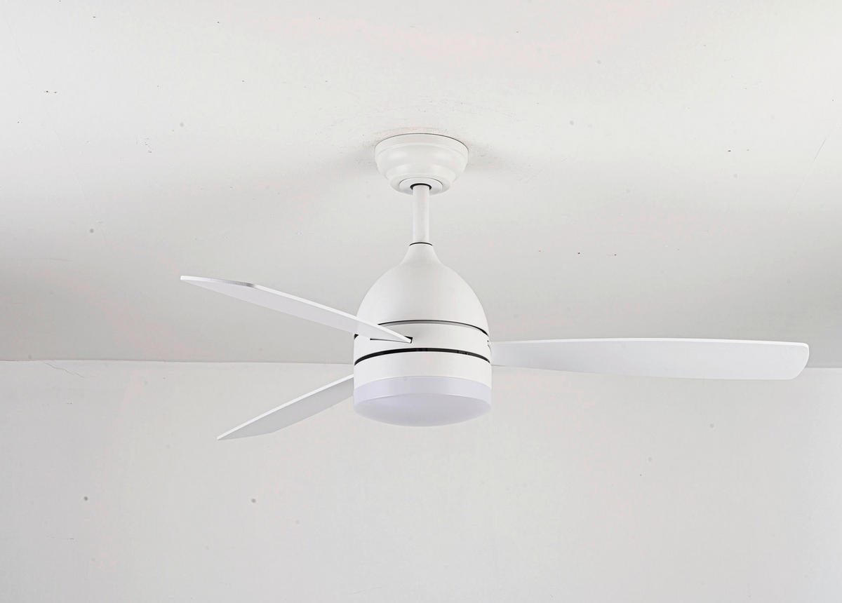 DECKENVENTILATOR 18 W     - Weiss, Basics, Holzwerkstoff/Metall (122/33,5/122cm)