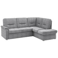 ECKSOFA Chenille Hellgrau  - Hellgrau/Schwarz, Konventionell, Kunststoff/Textil (235/185cm) - Beldomo Comfort