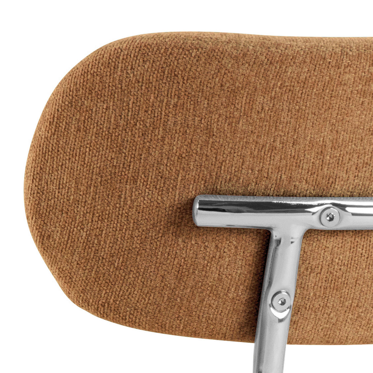 STUHL   Flachgewebe  - Silberfarben/Terracotta, MODERN, Textil/Metall (47/79/53,5cm) - MID.YOU