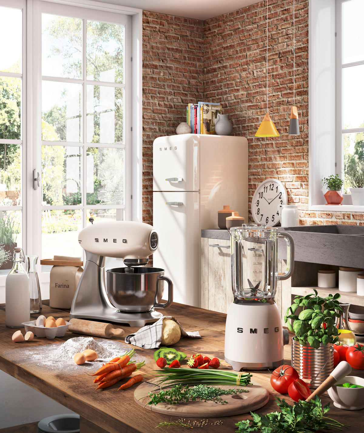 TOASTER 50´s Style  - Chromfarben/Creme, Basics, Metall (31/19,8/19,5cm) - SMEG