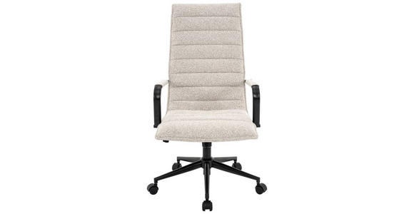 DREHSTUHL in Webstoff Naturfarben, Schwarz - Schwarz/Naturfarben, Design, Kunststoff/Textil (64/102-110/75,5cm) - Carryhome