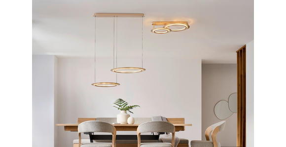 LED-HÄNGELEUCHTE Lakewood   - Chromfarben/Champagner, Design, Kunststoff/Metall (82cm) - Dieter Knoll