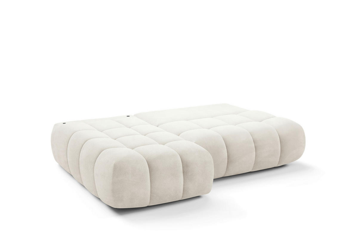 ECKSOFA TARANTO in Webstoff Beige  172/225 cm  - Beige/Schwarz, Design, Kunststoff/Textil (172/225cm) - Livetastic