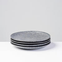 DESSERTTELLERSET MOOS´N´STEIN 4-teilig  - Grau, Basics, Keramik (21/2,5cm) - Gipfelstück