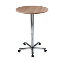 STEHTISCH 80/80/72-114 cm  - Chromfarben/Nussbaumfarben, KONVENTIONELL, Holzwerkstoff/Metall (80/80/72-114cm) - Venda