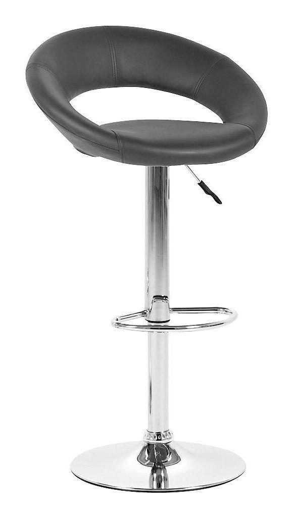Carryhome Barhocker Schwarz, Chrom 56x82-103x50 cm