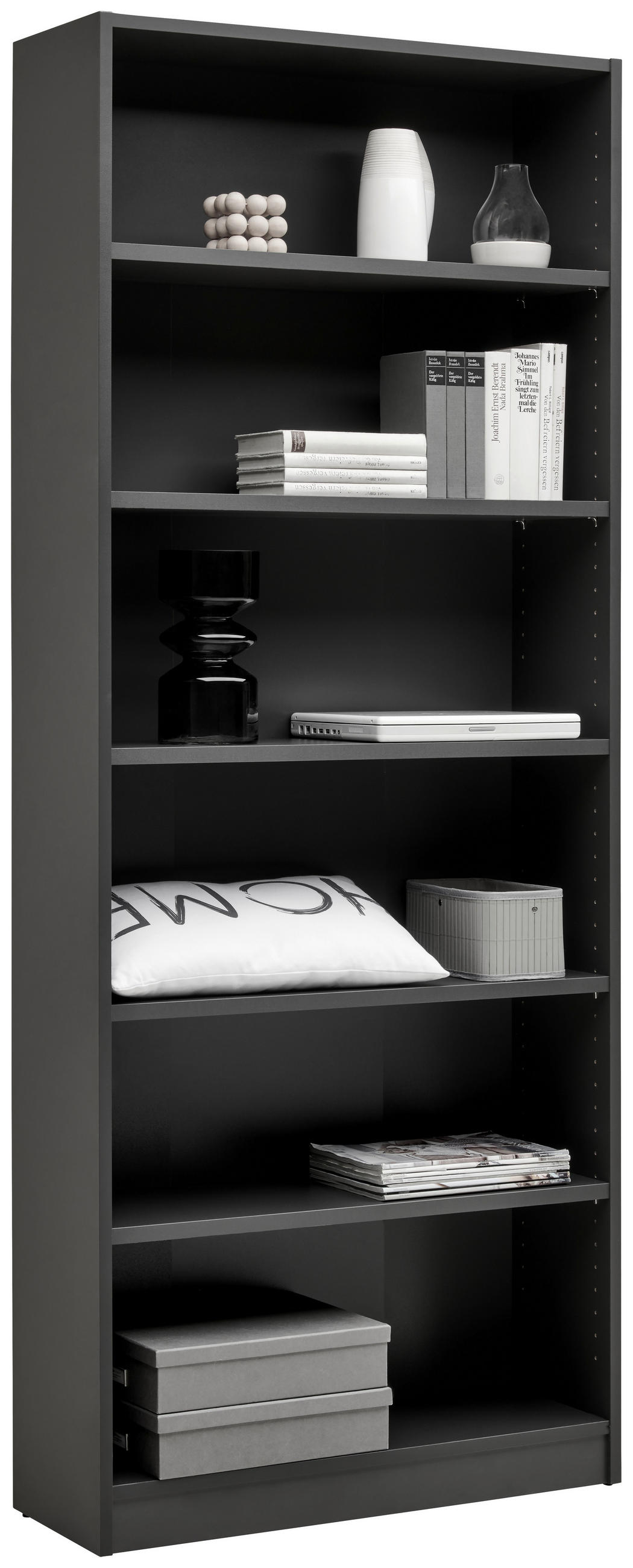 OTVORENA POLICA antracit - antracit, Konvencionalno, pločasti materijal (80/199,2/28cm) - Carryhome