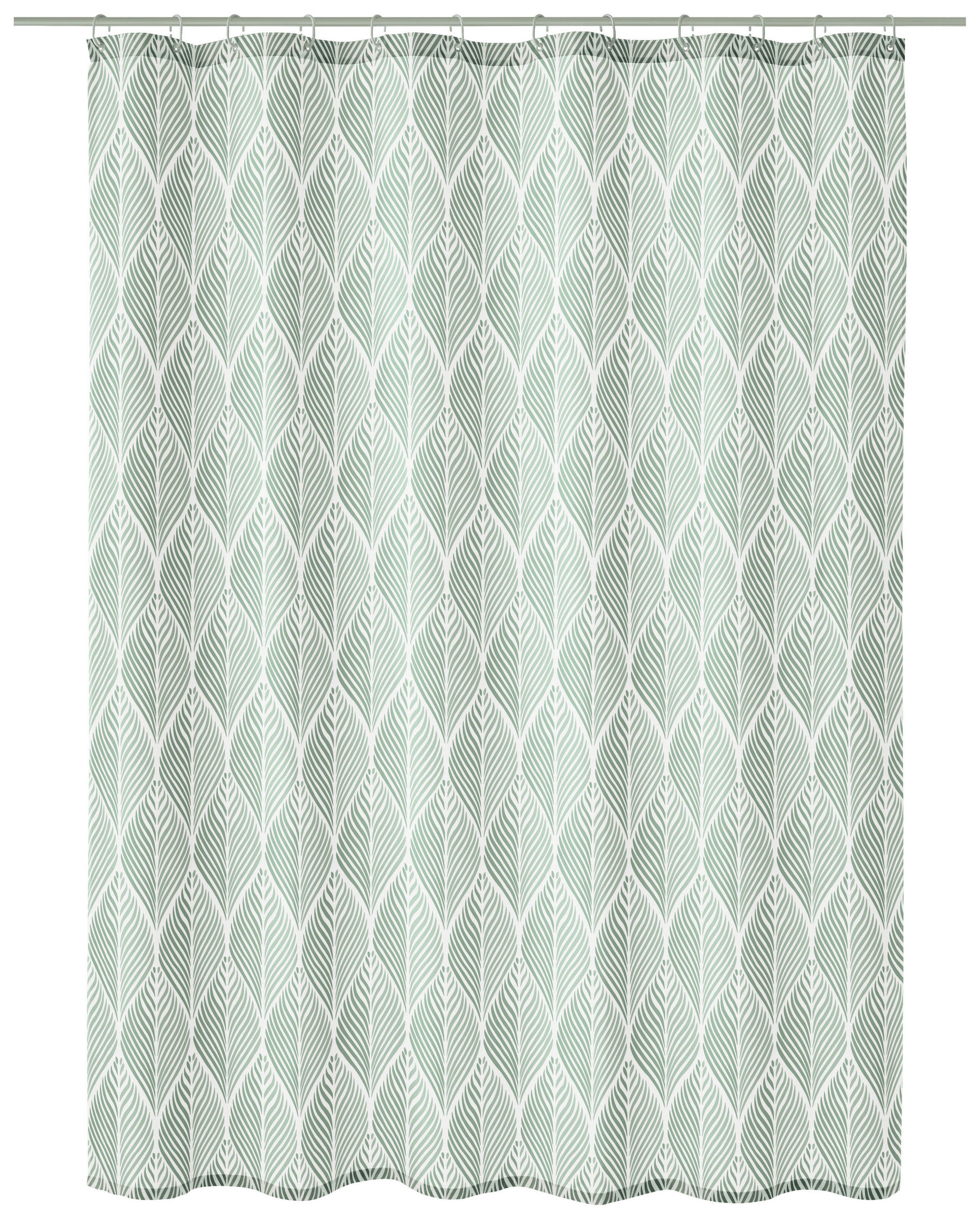 DUSCHVORHANG 180/200 cm  - Grün, Konventionell, Kunststoff (180/200cm) - Kleine Wolke