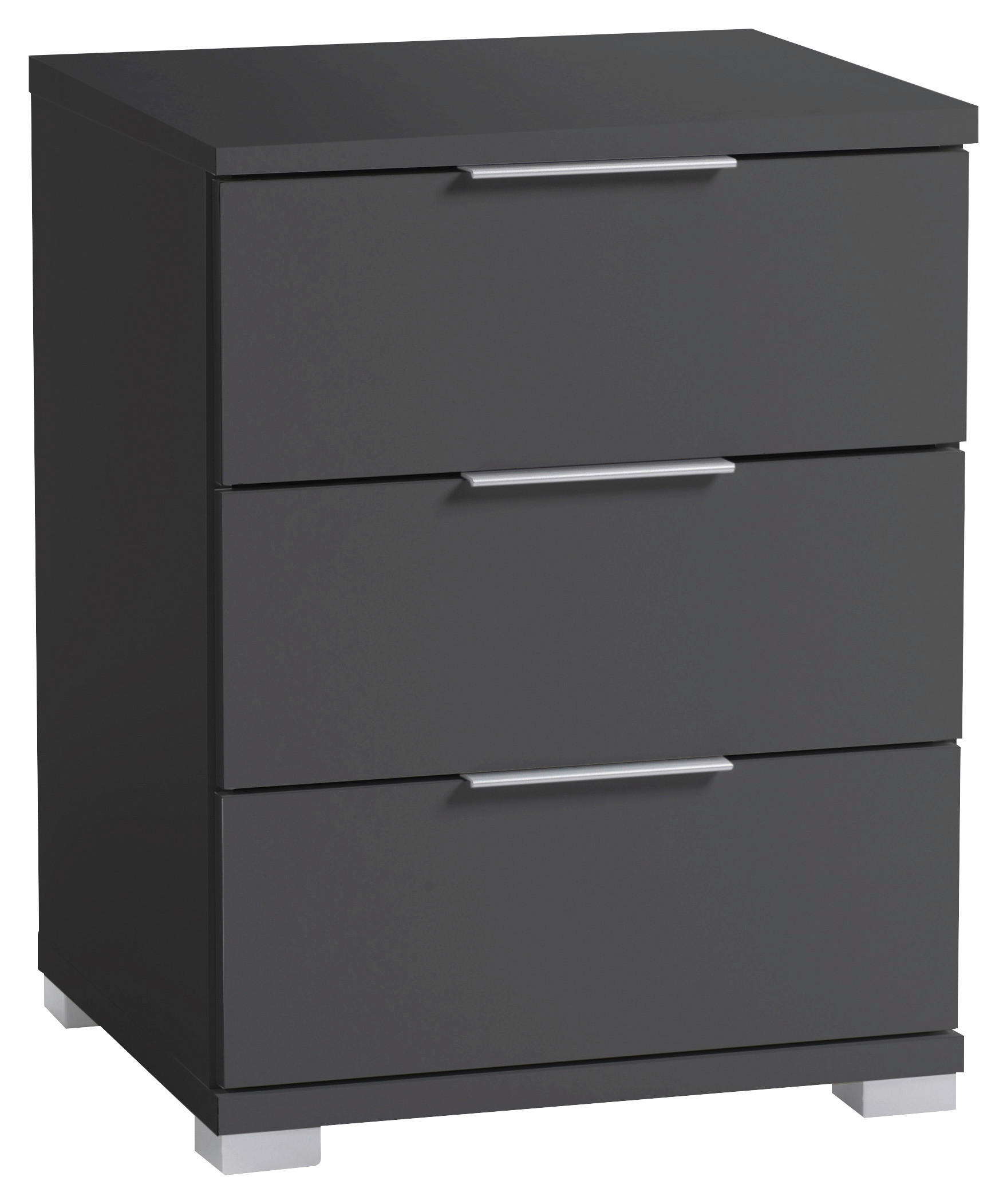 NACHTSCHRANK 46/61/42 cm  - Alufarben/Graphitfarben, KONVENTIONELL, Holzwerkstoff/Kunststoff (46/61/42cm) - Boxxx