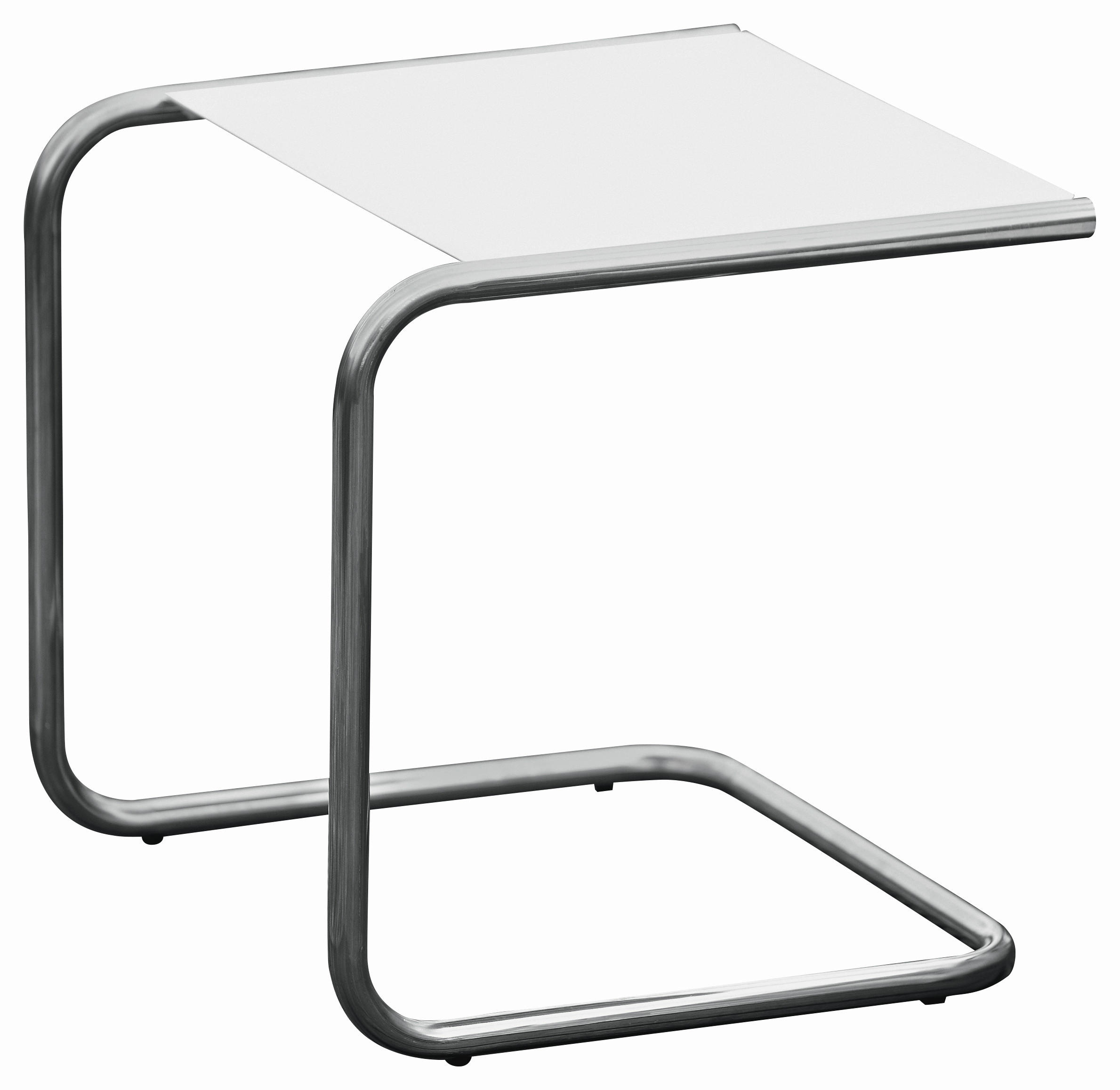 GARTENBEISTELLTISCH 40/40/40 cm Metall quadratisch  - Alufarben/Weiß, Basics, Metall (40/40/40cm) - FIAM