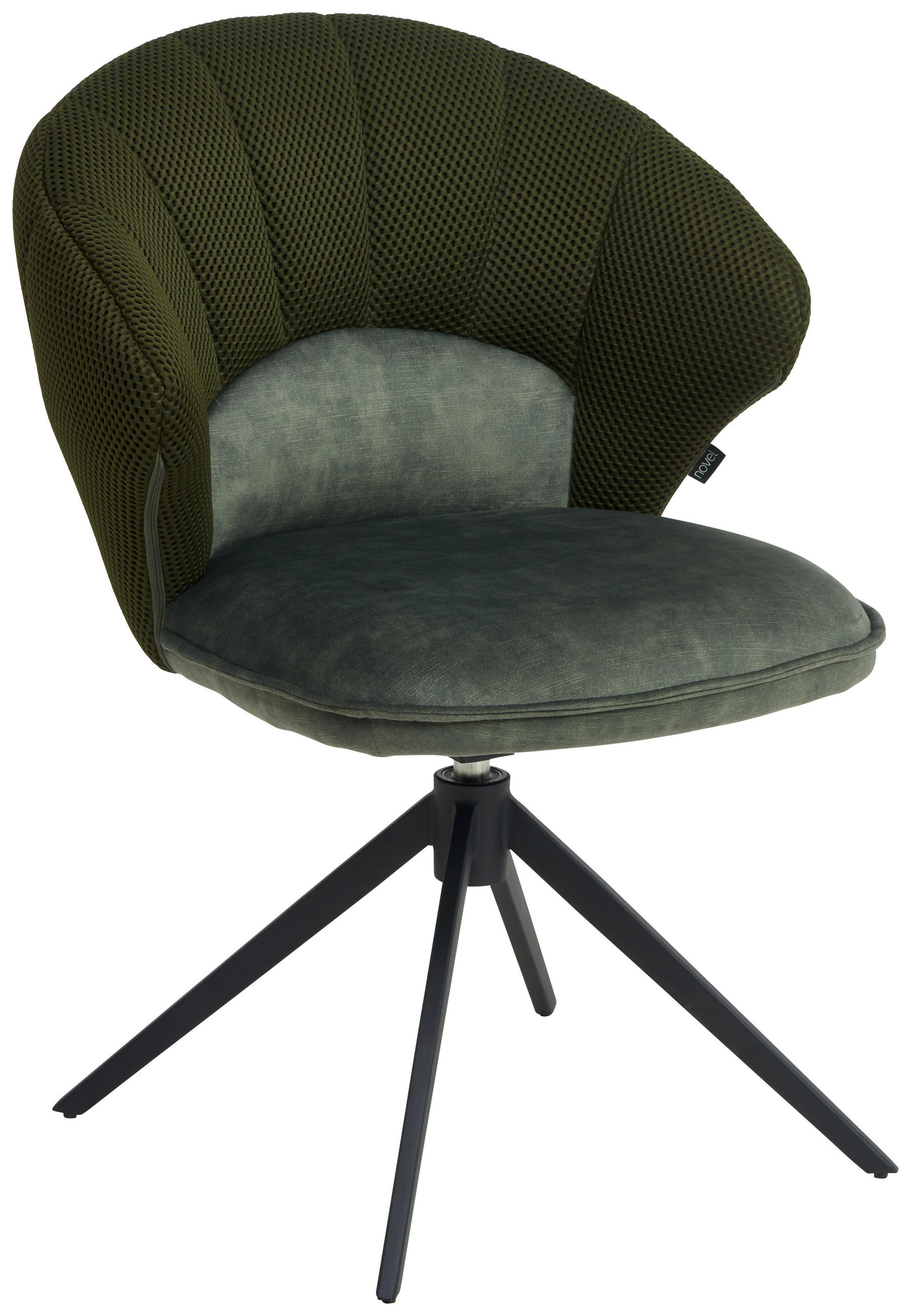 ŽIDLE S PODRUČKAMI, železo, tkaná látka, zelená, černá - černá/zelená, Design, kov/textil (61/87,5/63,5cm) - Novel