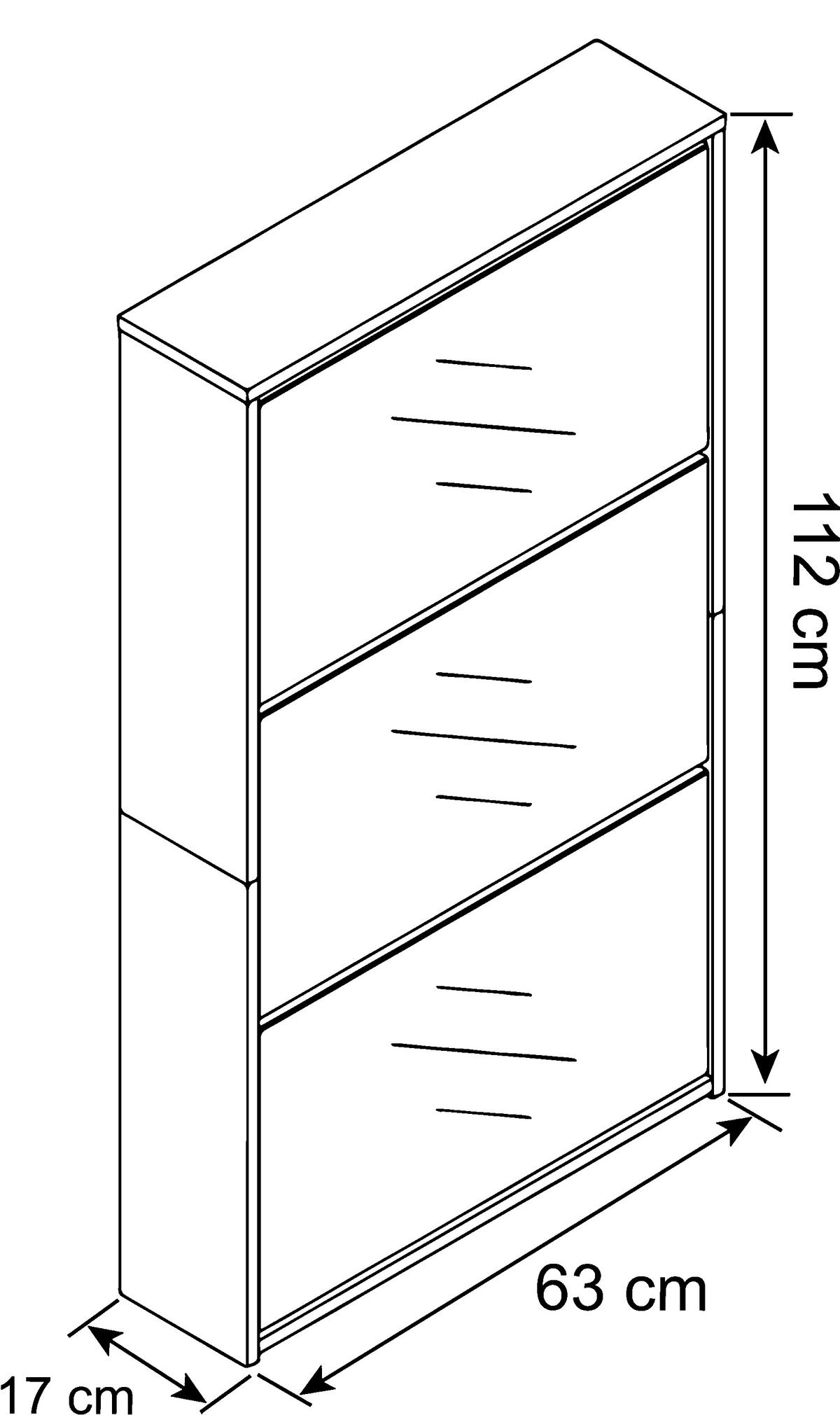 SCHUHKIPPER  in 63/111,6/17 cm  - Weiß, KONVENTIONELL, Holzwerkstoff (63/111,6/17cm) - MID.YOU