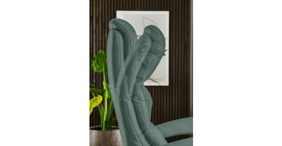 RELAXSESSEL in Leder Opal  - Edelstahlfarben/Opal, Design, Leder/Metall (76/119/86cm) - Dieter Knoll