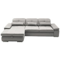 ECKSOFA Flachgewebe Creme  - Chromfarben/Creme, Design, Textil (195/309cm) - Beldomo Style