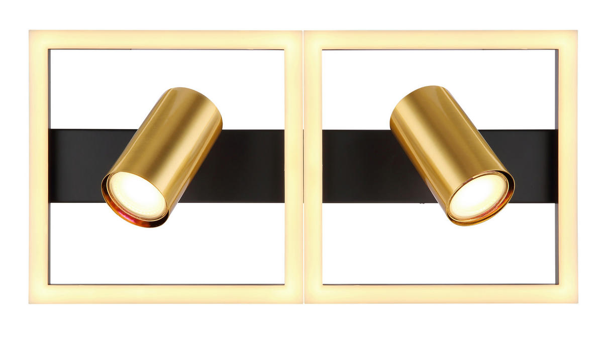 APLICĂ DE PERETE CU LED - opal/negru, Design, plastic/metal (44/22/15,5cm) - Globo