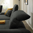 ECKSOFA  in Teddystoff Anthrazit  280/170-195 cm  - Anthrazit/Schwarz, Design, Textil/Metall (280/170-195cm) - Dieter Knoll