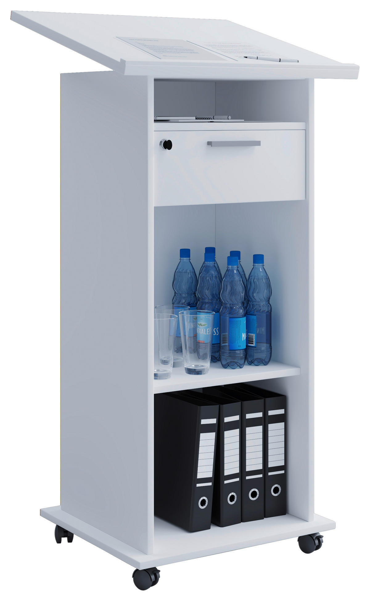 STEHPULT 60/50/120 cm Weiss  - Weiss, Basics, Holzwerkstoff (60/50/120cm) - MID.YOU