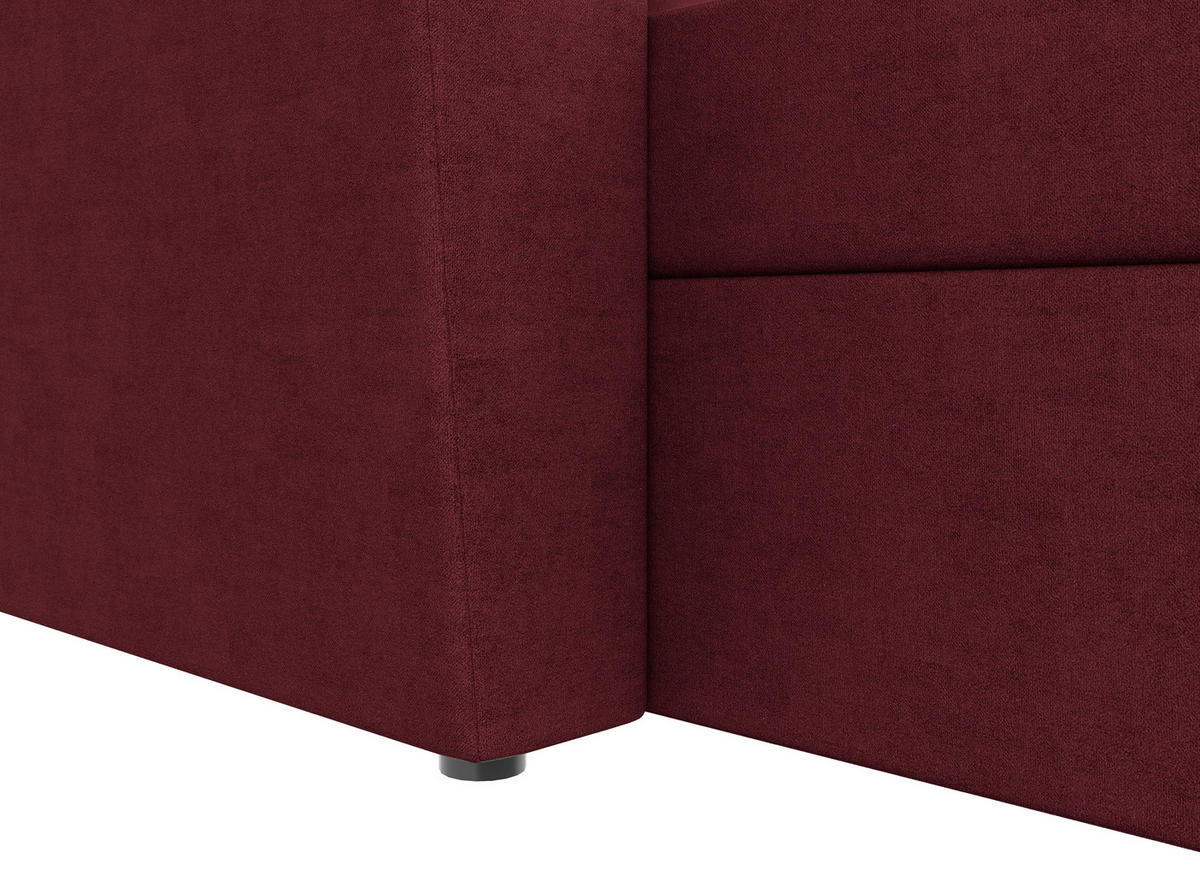 WOHNLANDSCHAFT TERMOLI Rot Jacquard  - Rot/Schwarz, Design, Kunststoff/Textil (155/297/212cm) - MID.YOU