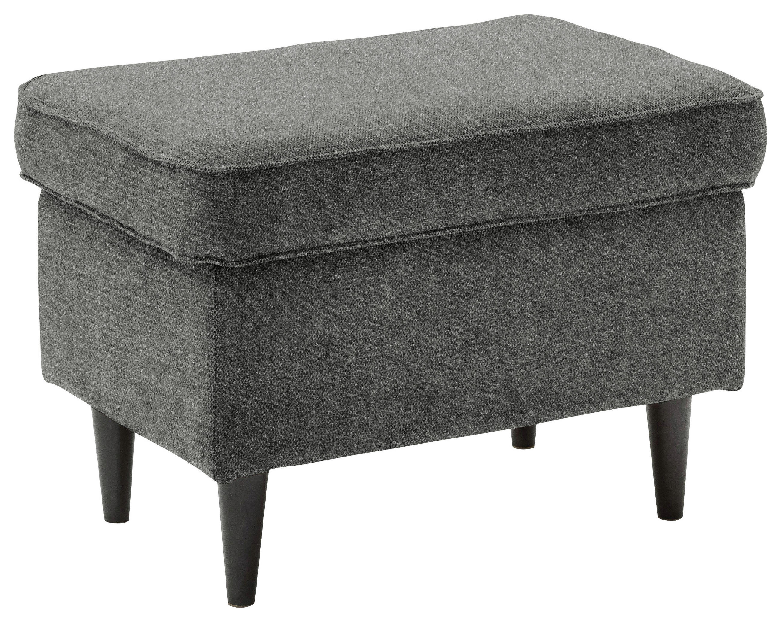 HOCKER in Textil Anthrazit  - Anthrazit/Schwarz, Basics, Holz/Textil (63/43/42cm) - MID.YOU
