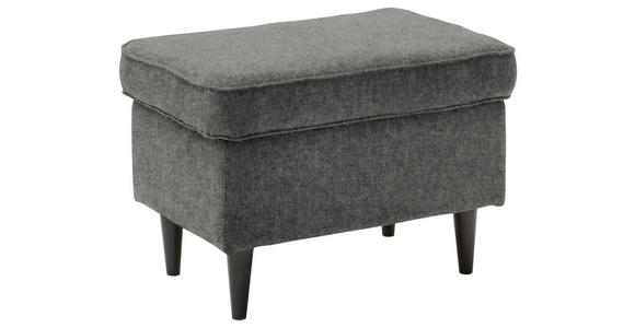 HOCKER Mikrovelours Anthrazit  - Anthrazit/Schwarz, Basics, Holz/Textil (63/43/42cm) - Carryhome
