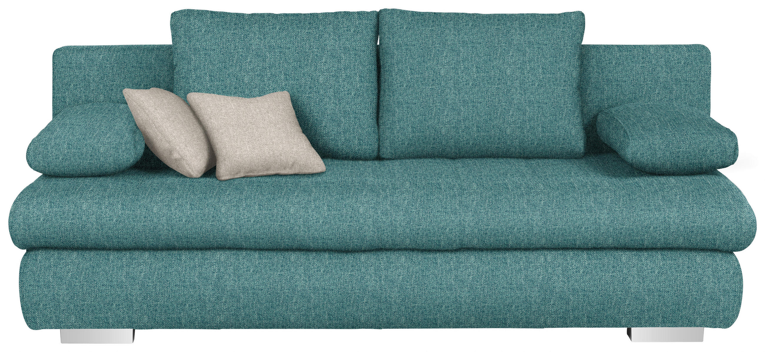 SOFA LEŽAJ petrolej plava  - boja hroma/siva, Dizajnerski, tekstil/plastika (205/88/96cm) - Ti'me