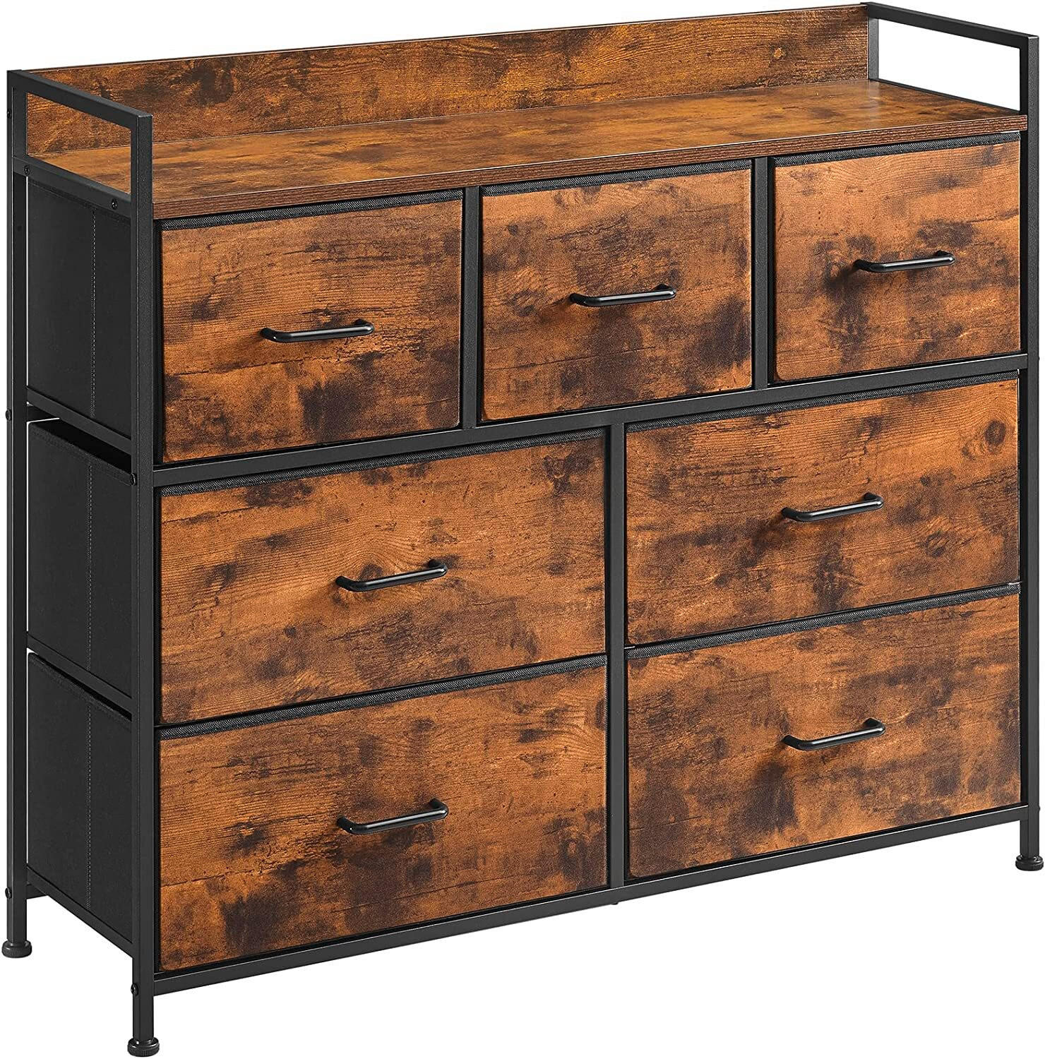 KOMMODE in 98/85/28.5 cm - Schwarz/Braun, Trend, Holzwerkstoff/Metall (98/85/28.5cm) - Boxxx