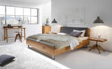 BETT 180/200 cm  in Eichefarben  - Eichefarben, Design, Holz/Metall (180/200cm) - Hasena