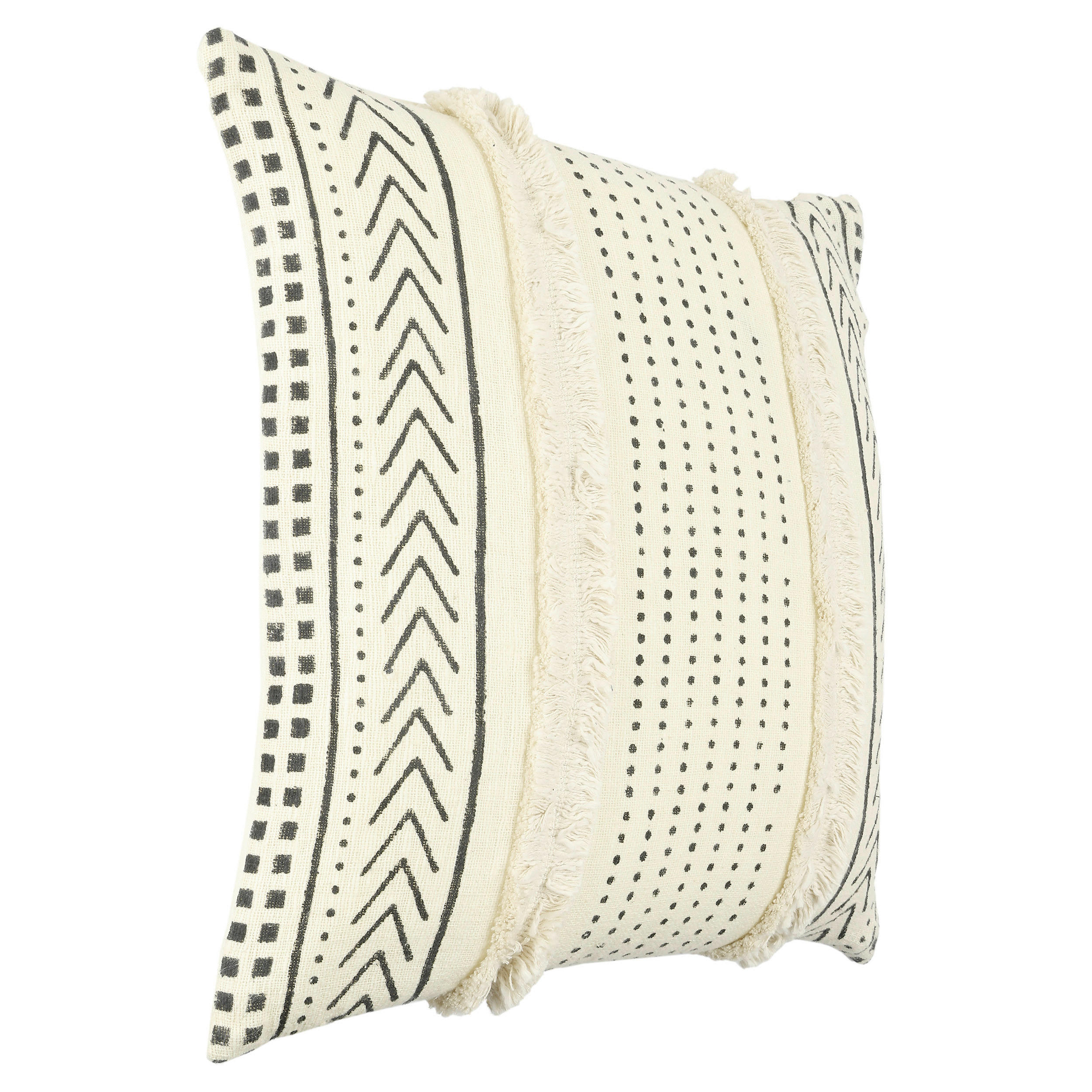 ZIERKISSEN  50/50 cm   - Creme/Schwarz, Basics, Textil (50/50cm) - Eglo