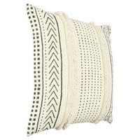 ZIERKISSEN  50/50 cm   - Creme/Schwarz, Basics, Textil (50/50cm) - Eglo