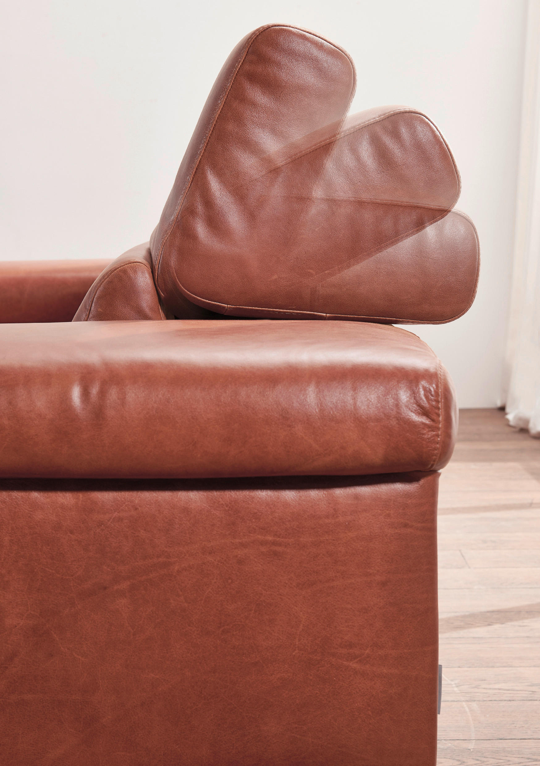 2-SITZER-SOFA Echtleder Braun  - Chromfarben/Braun, Design, Leder (210/71/106cm) - Chilliano