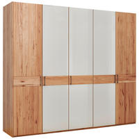 DREHTÜRENSCHRANK in Champagner, Kernbuche  - Schieferfarben/Champagner, Konventionell, Glas/Holz (250/216/58cm) - Venda