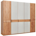 DREHTÜRENSCHRANK  in Champagner, Kernbuche  - Schieferfarben/Champagner, KONVENTIONELL, Glas/Holz (250/216/58cm) - Venda