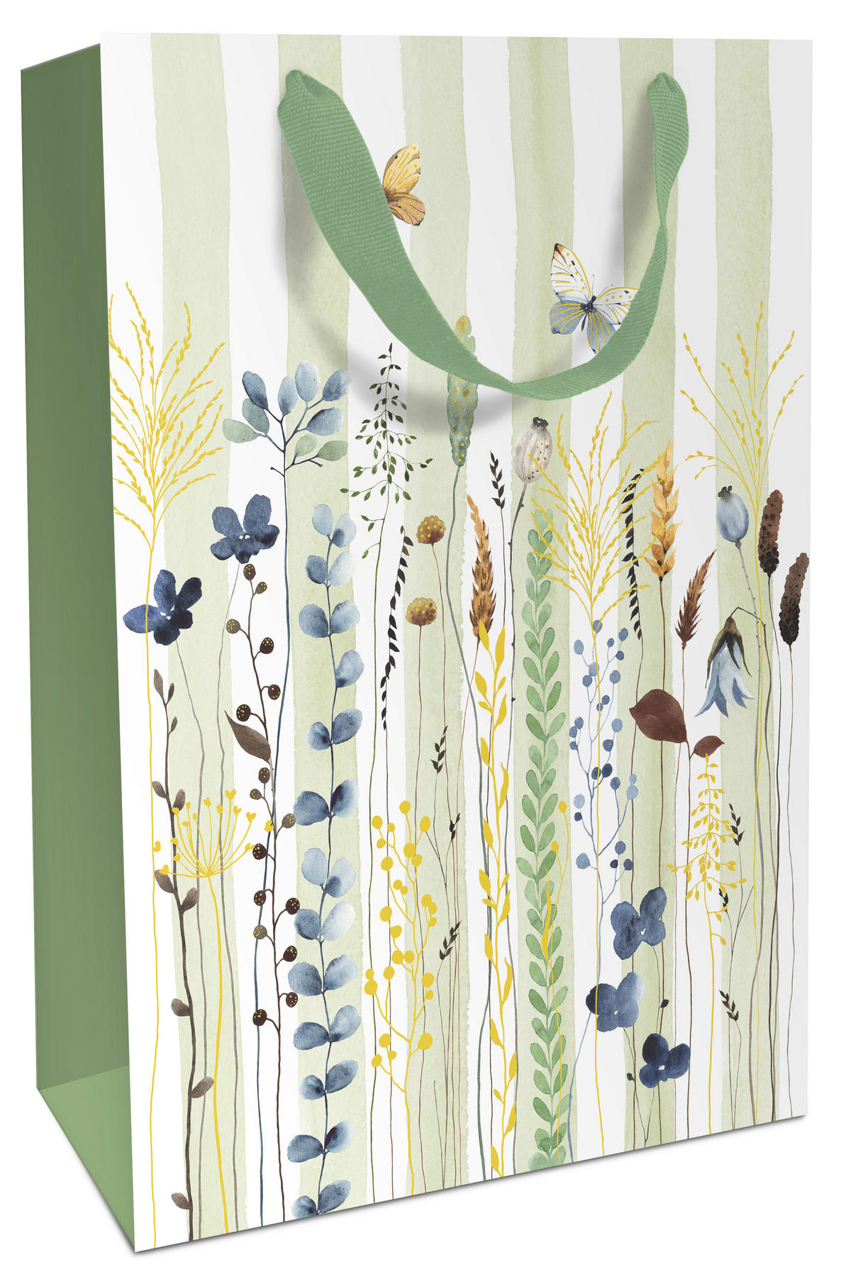 GESCHENKTASCHE  - Salbeigrün, Natur, Papier (24/36/0.5cm)