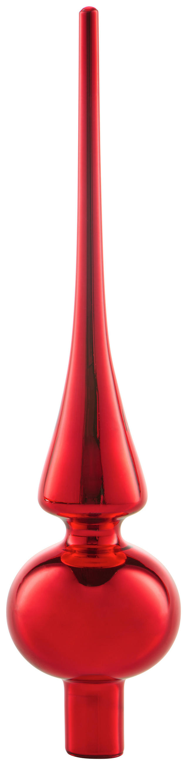 CHRISTBAUMSPITZE  - Rot, KONVENTIONELL, Glas (26cm)