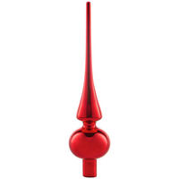 CHRISTBAUMSPITZE  - Rot, KONVENTIONELL, Glas (26cm)