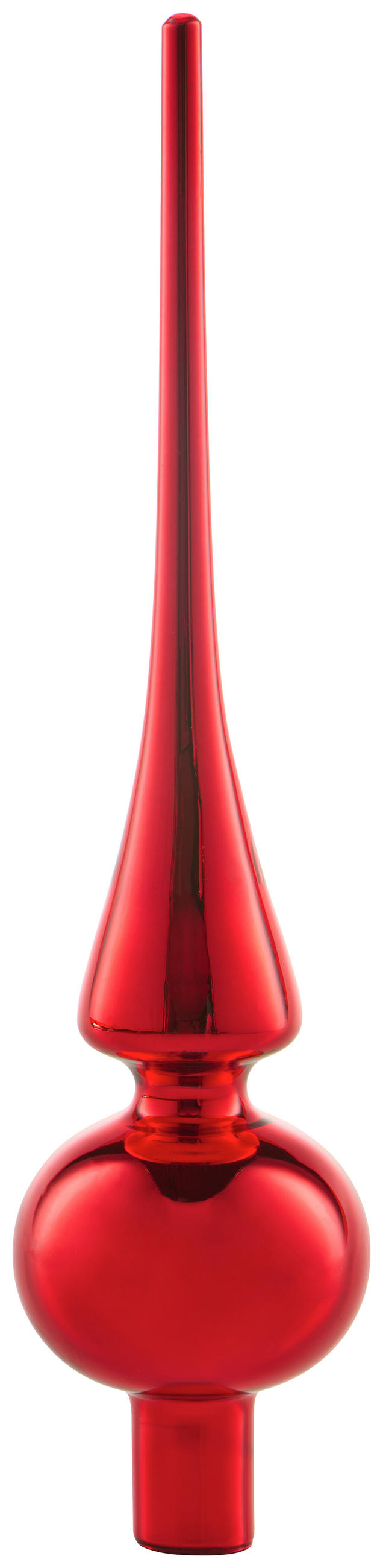 CHRISTBAUMSPITZE  - Rot, KONVENTIONELL, Glas (26cm)