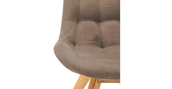 STUHL Flachgewebe Cappuccino - Cappuccino, KONVENTIONELL, Holz/Textil (56/84/63cm) - Carryhome