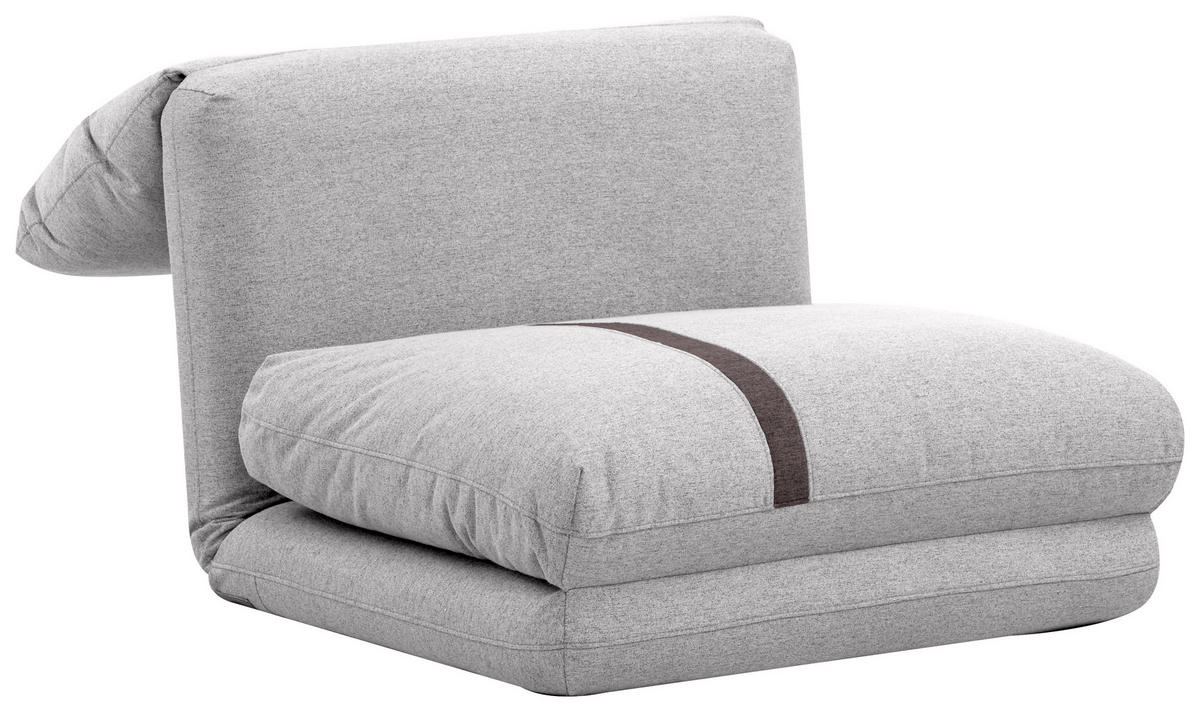 SCHLAFSESSEL  in Webstoff Hellgrau  - Dunkelgrau/Hellgrau, Design, Textil (78/58/82cm) - Livetastic