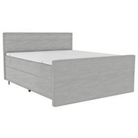 BOXSPRINGBETT 180/200 cm  in Hellgrau  - Hellgrau/Schwarz, Konventionell, Textil/Metall (180/200cm) - Carryhome